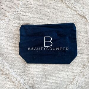 Beautycounter Navy and White Logo Zip Pouch